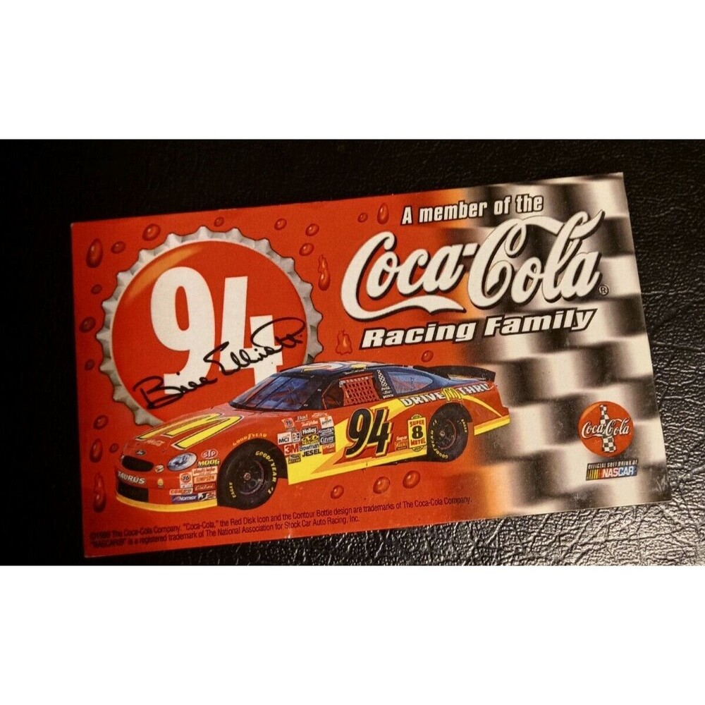 Vintage Nascar Bill Elliott #94 Coca-Cola 3x5 Refrigerator Magnet